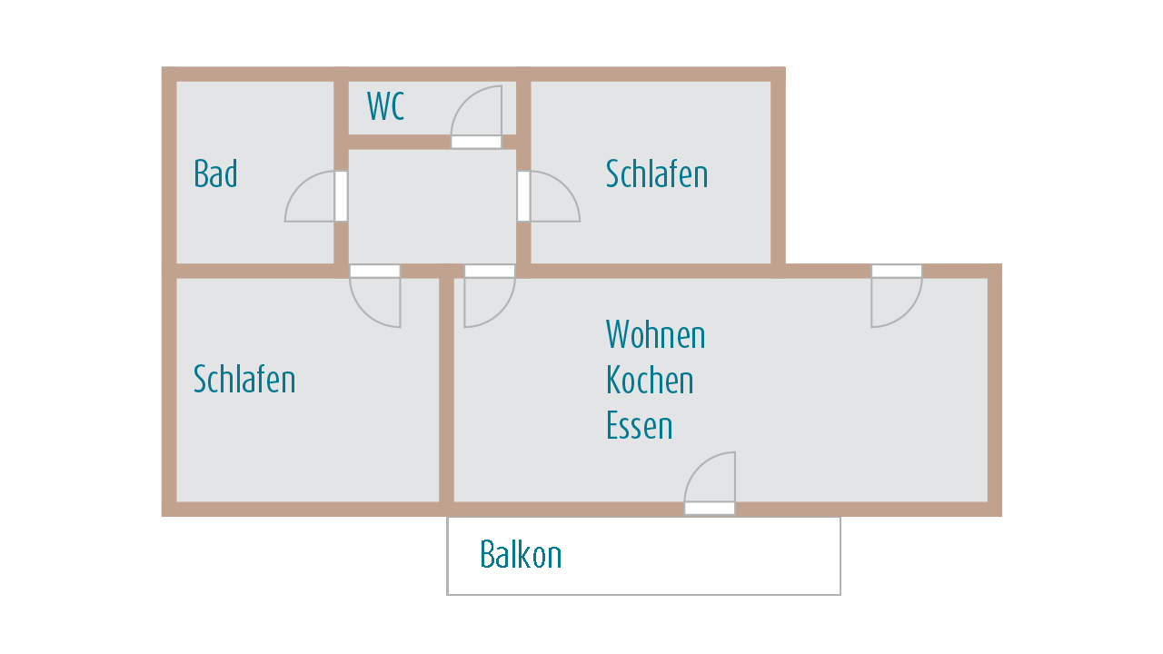 FeWo Rosenhang - Grundriss